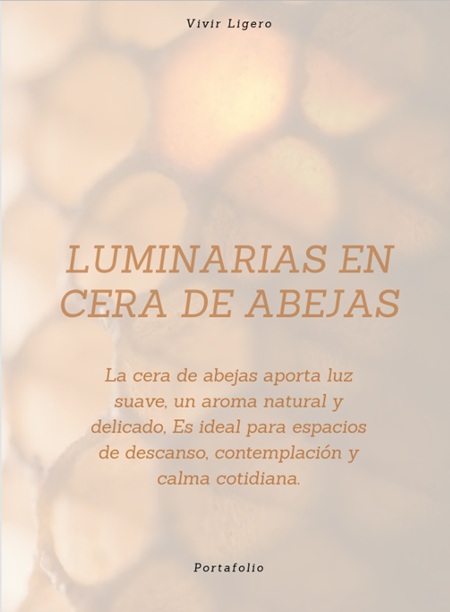 Portafolio de luminarias en cera de abejas — Vivir Ligero